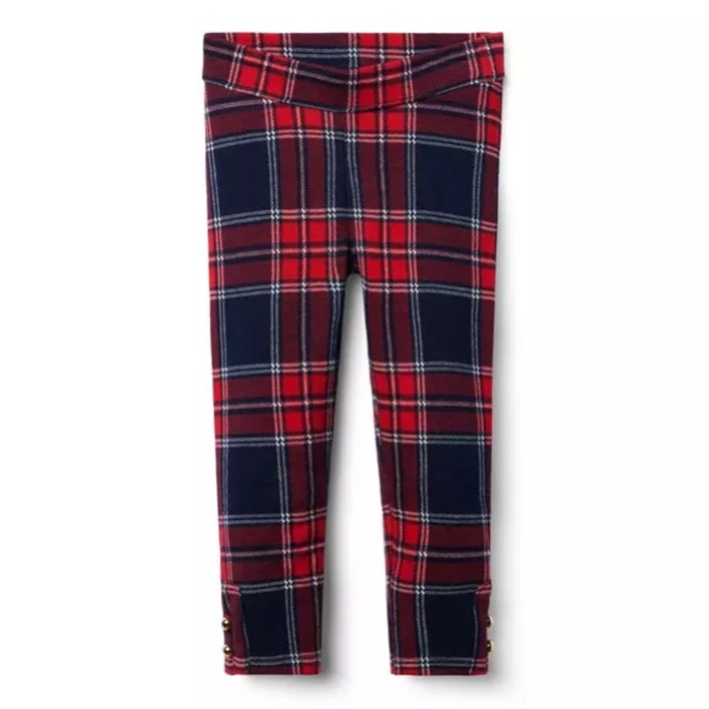 Janie and Jack the tartan button cuff pant
